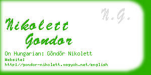 nikolett gondor business card